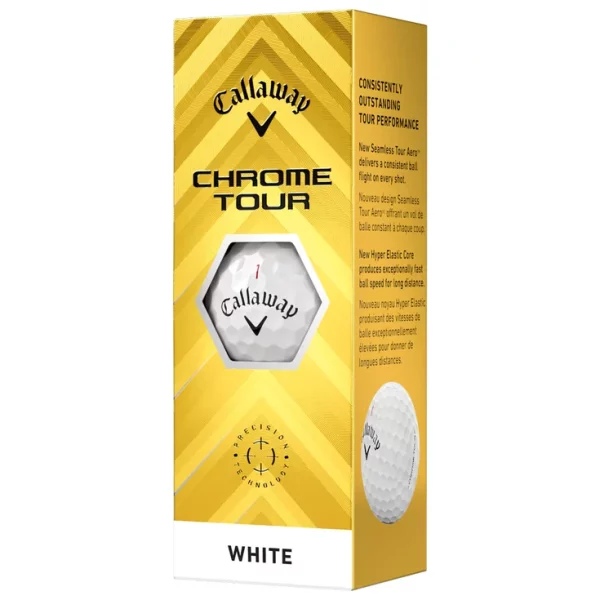 5 boîtes + 2 offertes de balles de golf Callaway Chrome Tour – Image 3